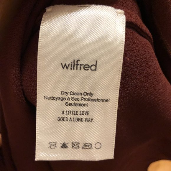 Wilfred Burgundy Off-Shoulder Top NWOT - Picture 5 of 7